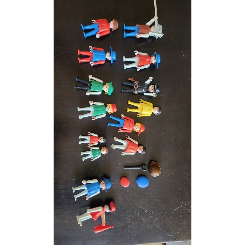 PLAYMOBIL Geobra Vintage Figures People Lot‎ 70s 80s Geobra | 14 Figures